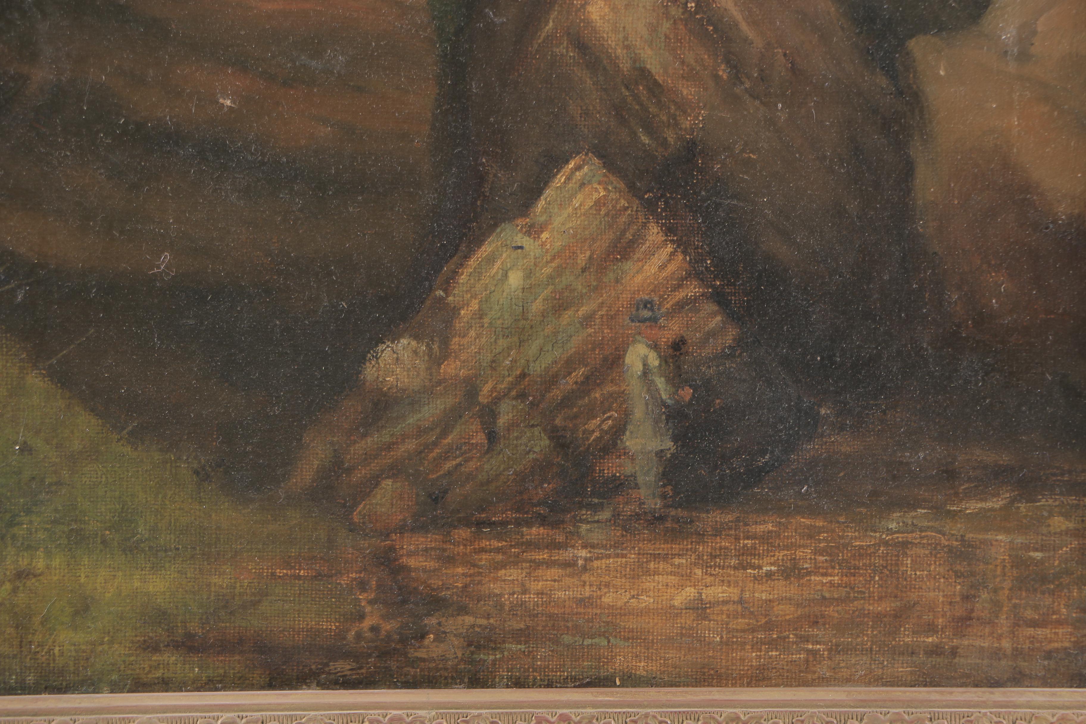 Edward Thomas Jones Oil on Canvas "Landscape"