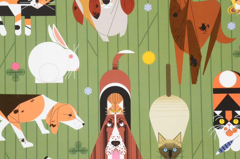 Charley Harper Offset Lithograph "Friends of Our Families"