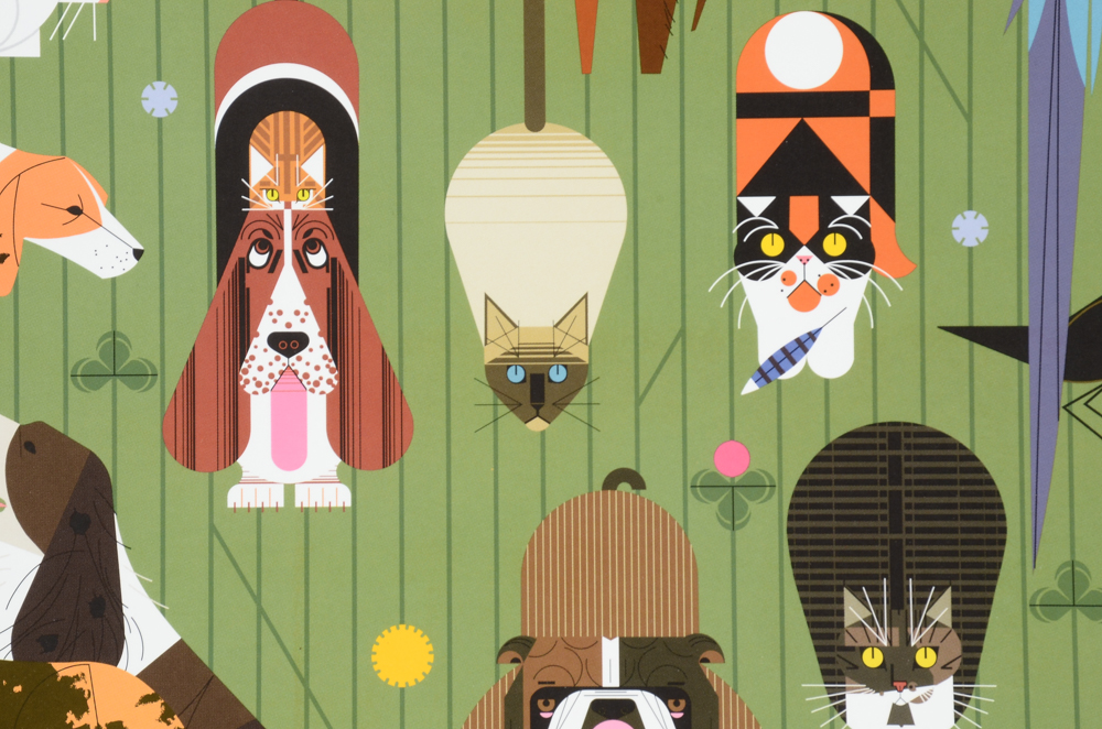 Charley Harper Offset Lithograph "Friends of Our Families"