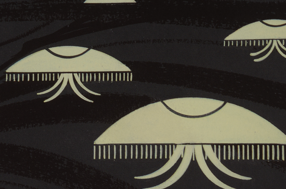 Charley Harper Glow-in-the-Dark Offset Lithograph "Moon Jellies"