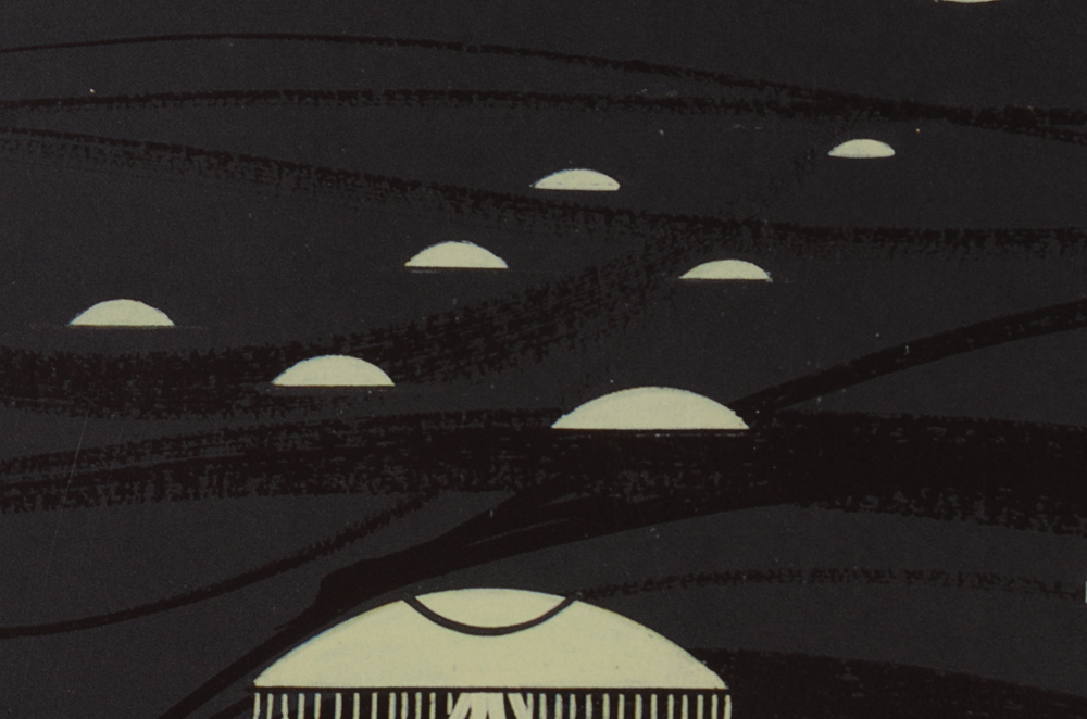 Charley Harper Glow-in-the-Dark Offset Lithograph "Moon Jellies"