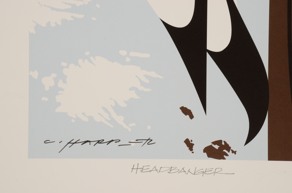 Charley Harper Offset Lithograph "Headbanger"