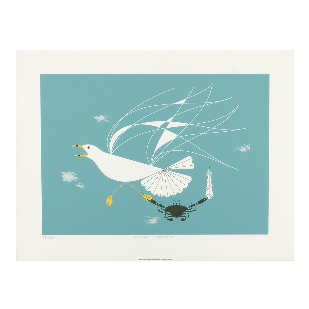 Limited Edition Giclee after Charley Harper's "Seaside Standoff"