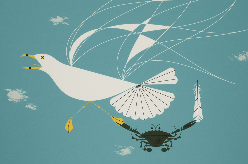 Limited Edition Giclee after Charley Harper's "Seaside Standoff"