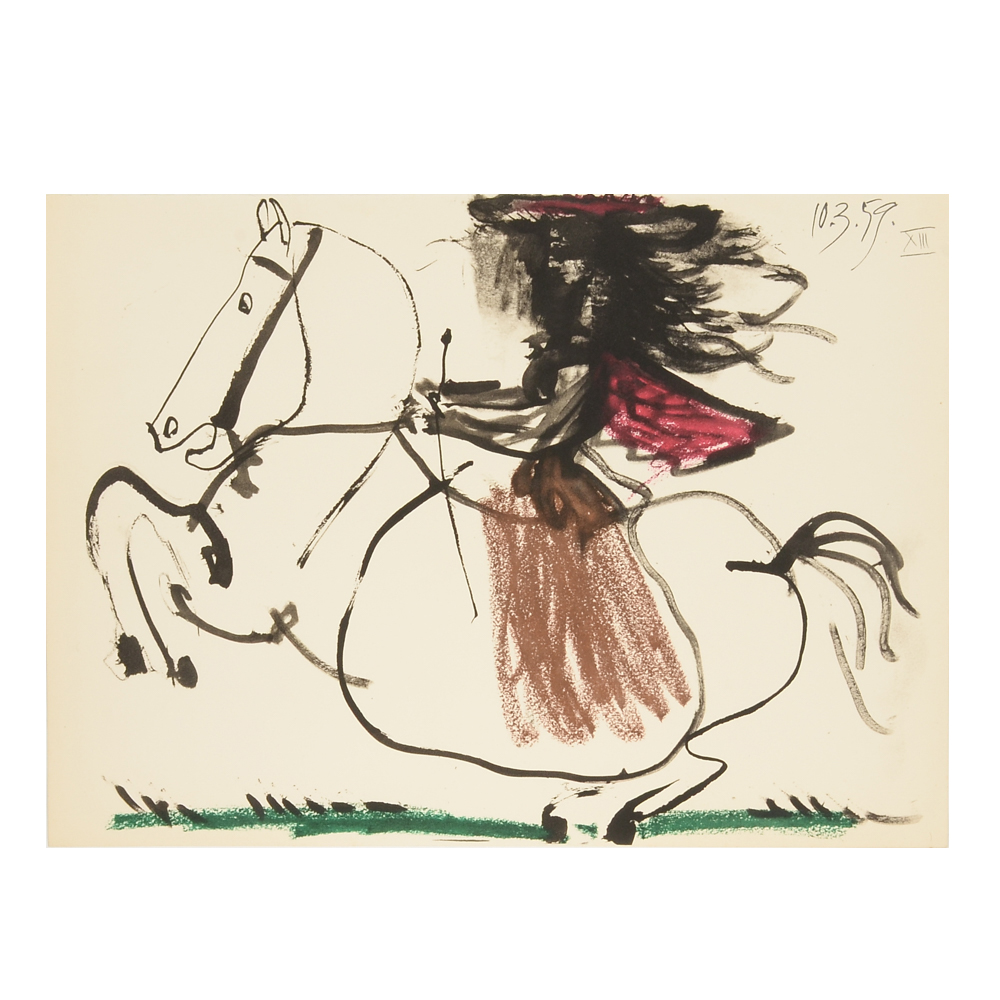 Offset Lithograph after Pablo Picasso from "Toros y Toreros" Folio