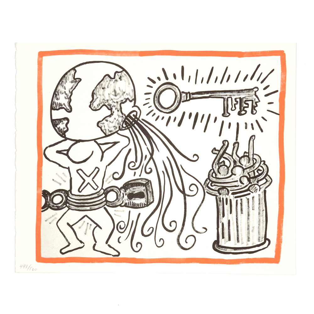 Keith Haring Limited Edition Print from "Against All Odds: 20 Drawings"