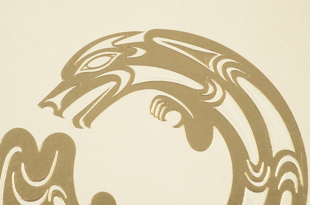 Susan A. Point Signed Limited Edition Gold Leaf-Accented Embossing "Salish Wolf"