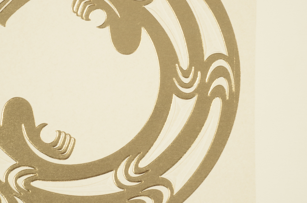 Susan A. Point Signed Limited Edition Gold Leaf-Accented Embossing "Salish Wolf"