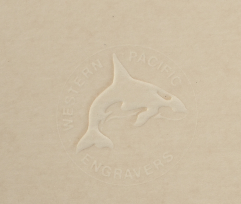 Susan A. Point Signed Limited Edition Gold Leaf-Accented Embossing "Salish Wolf"