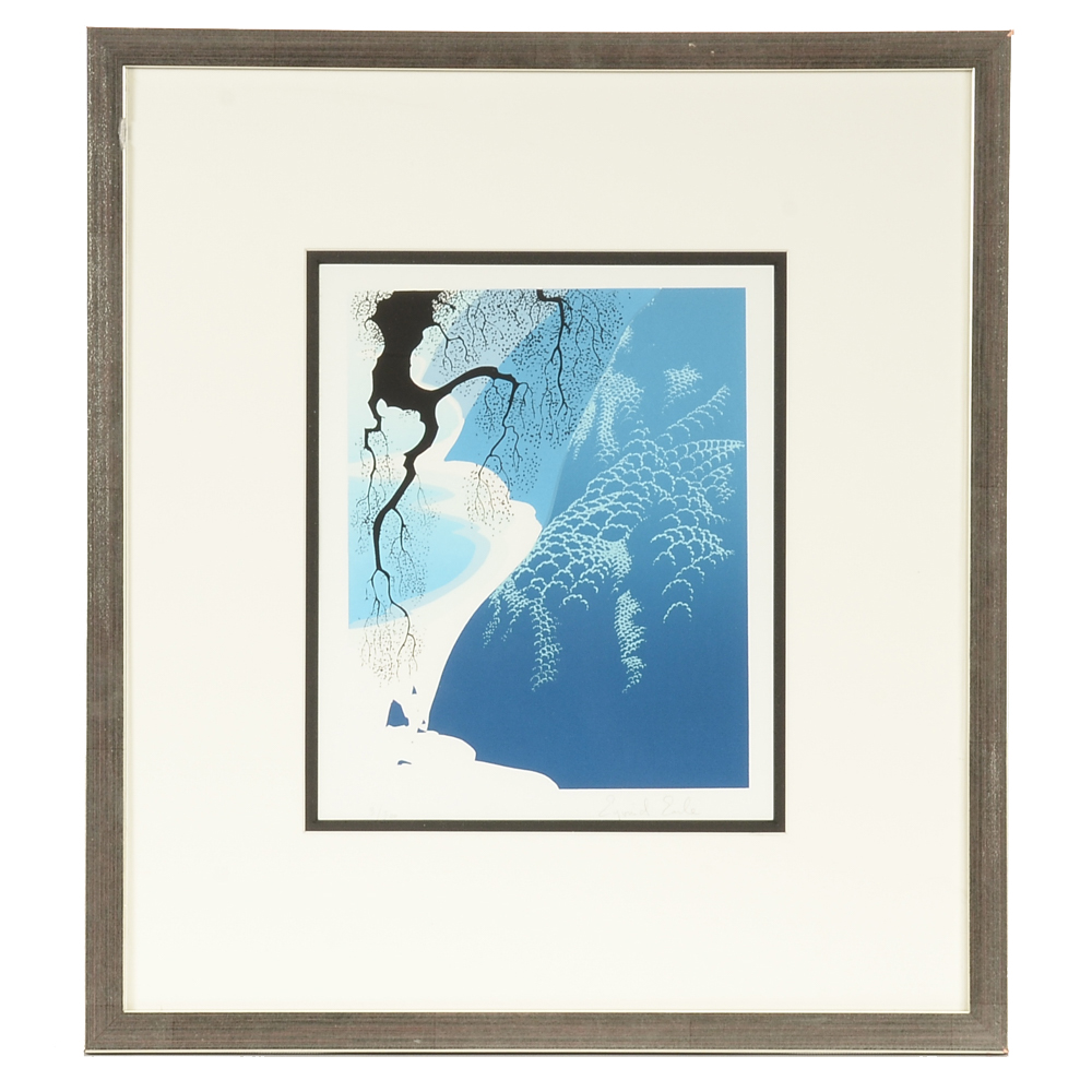 Eyvind Earle Signed Limited Edition Serigraph "Big Sur and Branch"