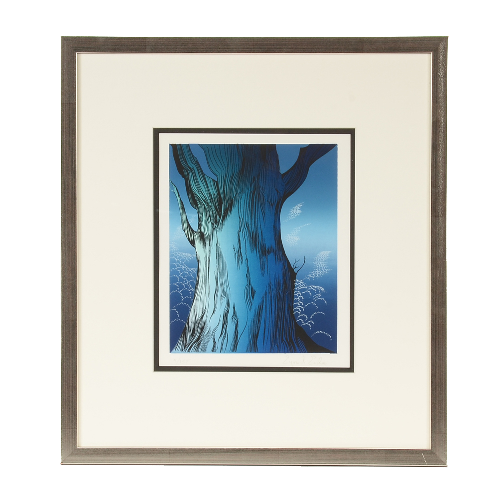 Eyvind Earle Signed Limited Edition Serigraph "Eucalyptus"