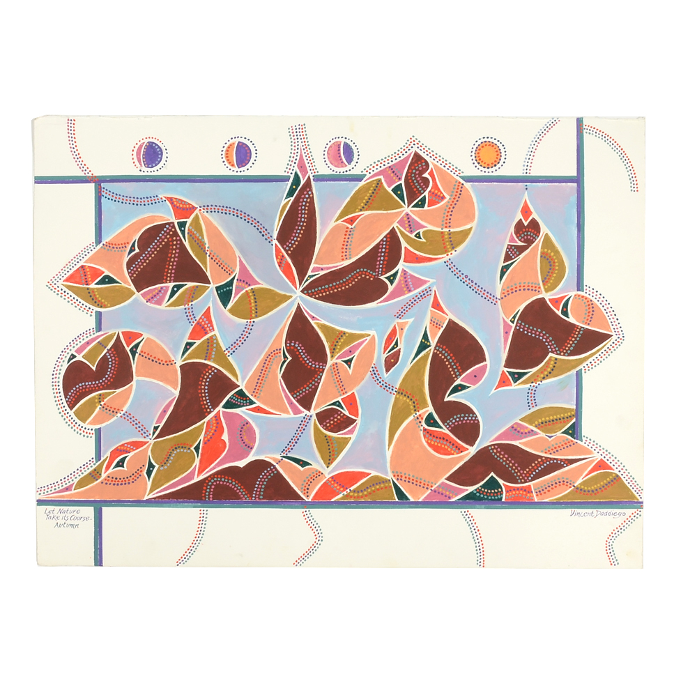 Vincent Daddiego Original Acrylic Painting on Paper "Autumn"