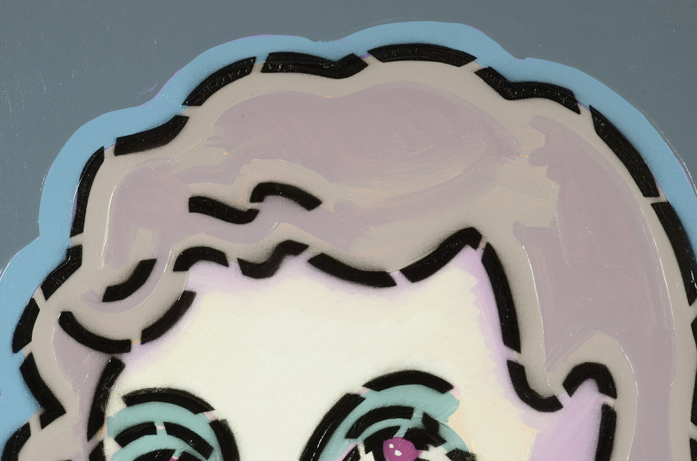 Paul Harmon Original 1990 Mixed Media Portrait on Canvas