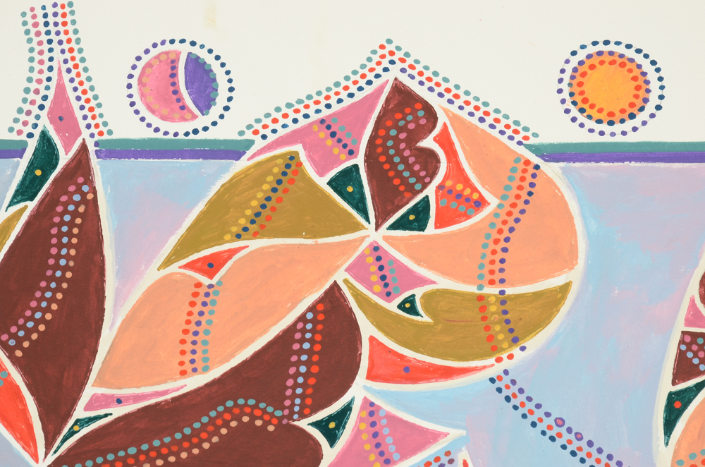 Vincent Daddiego Original Acrylic Painting on Paper "Autumn"