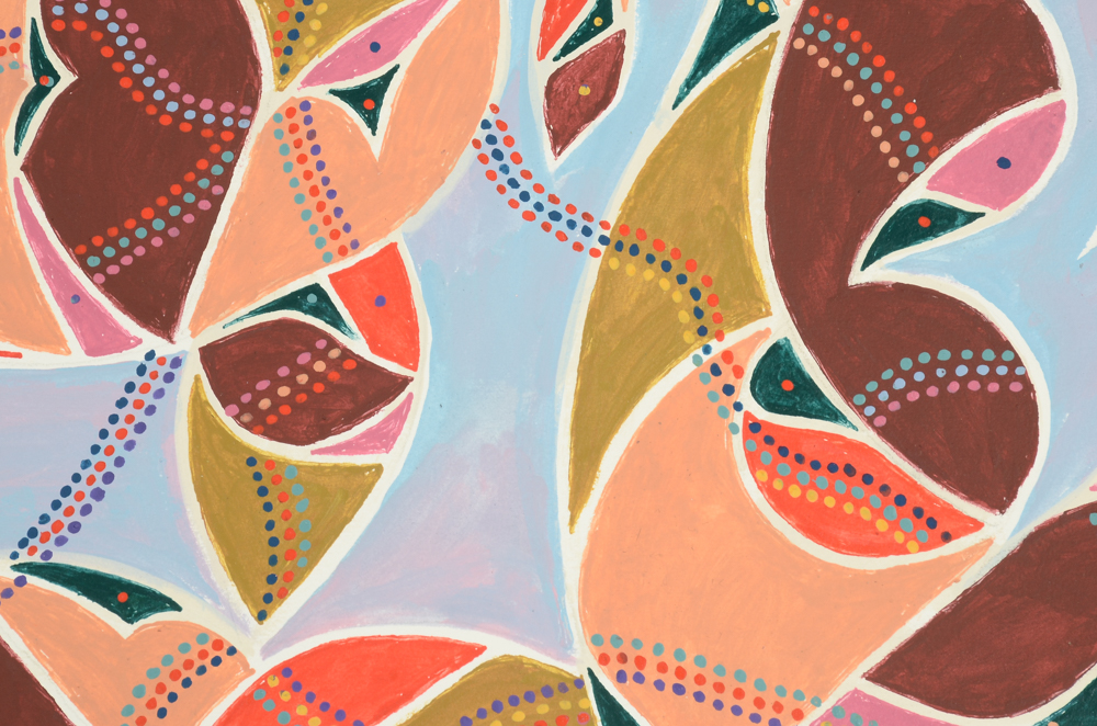 Vincent Daddiego Original Acrylic Painting on Paper "Autumn"