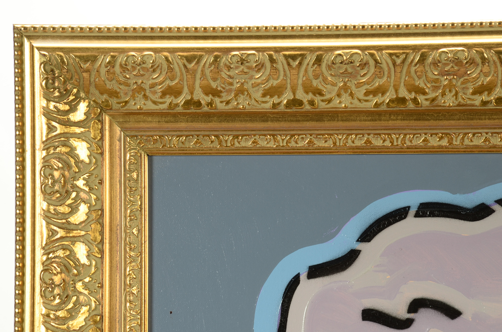 Paul Harmon Original 1990 Mixed Media Portrait on Canvas