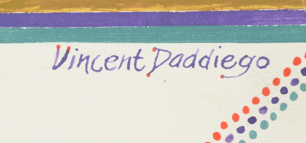 Vincent Daddiego Original Acrylic Painting on Paper "Autumn"