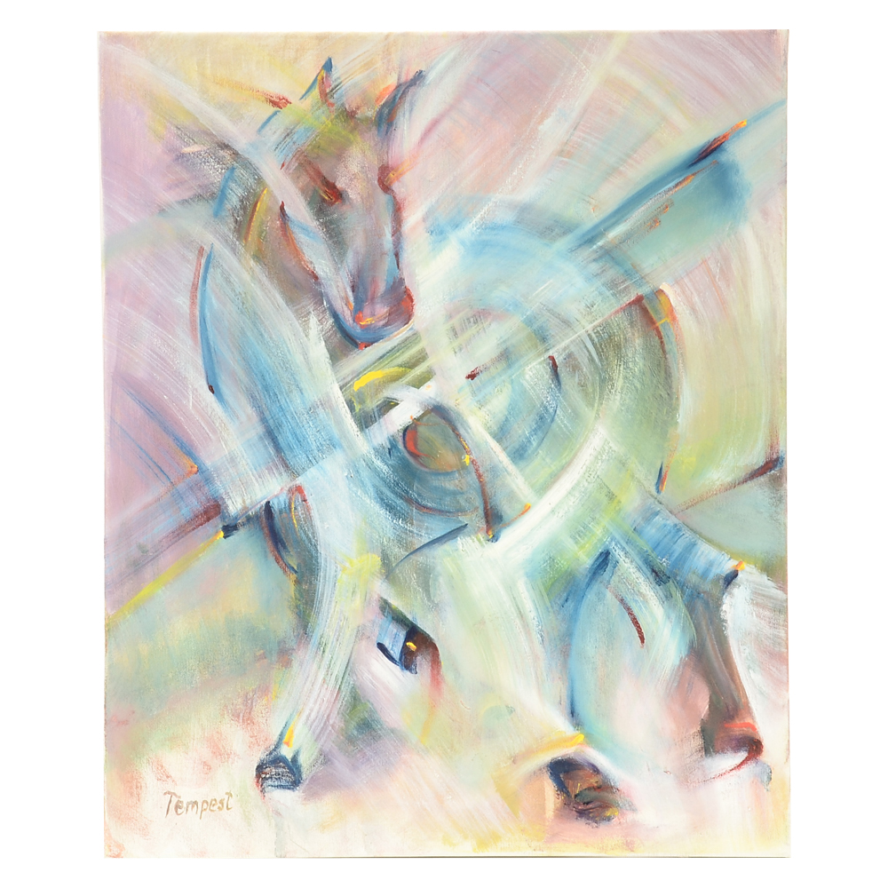 Husidio John Tempest Original Oil Painting on Canvas