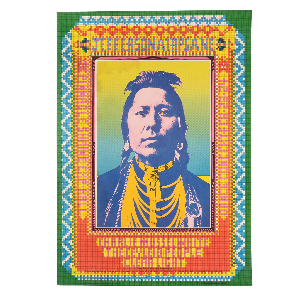 John Van Hamersveld Signed Jefferson Airplane Concert Poster