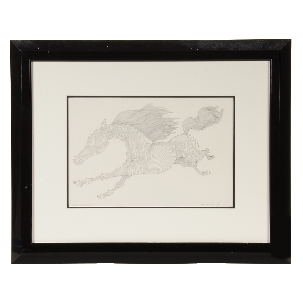 Guillaume Azoulay Original 2005 Pen & Ink Drawing "Perspective A"