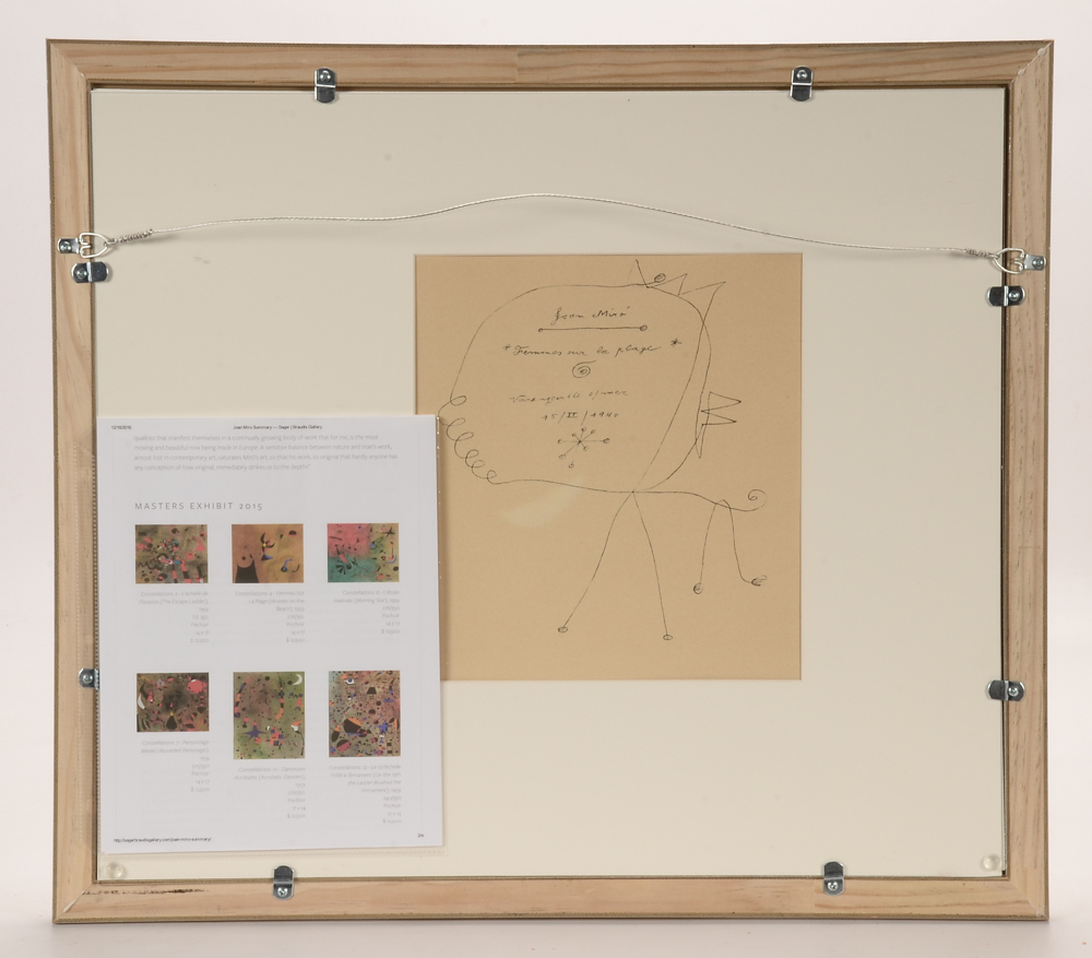 Joan Miró "Femmes sur la Plage" Pochoir from Original 1959 Portfolio "Constellations: A Suite of Twenty-Two Pochoirs"