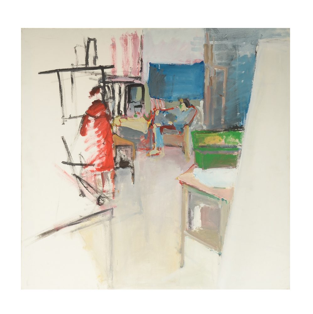 Diane LaTorre Original Oil on Canvas of an Interior with Figure