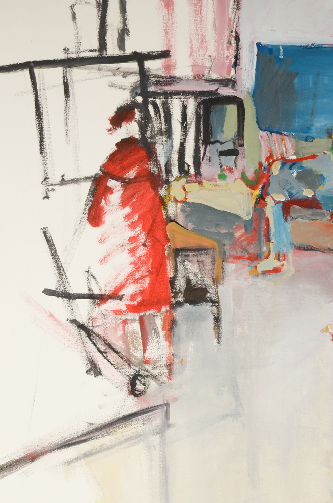 Diane LaTorre Original Oil on Canvas of an Interior with Figure