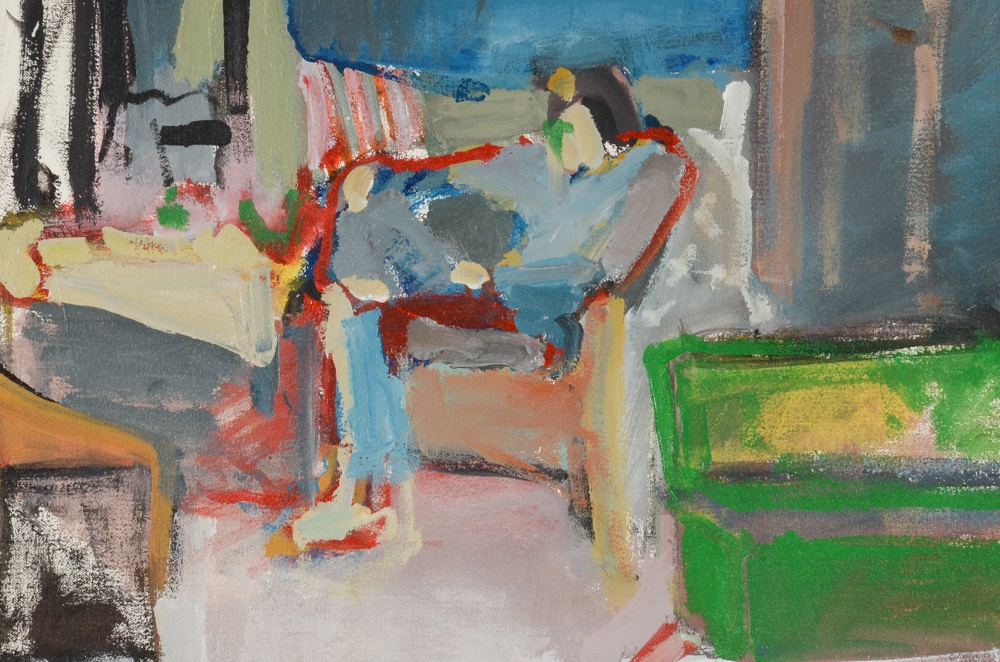 Diane LaTorre Original Oil on Canvas of an Interior with Figure