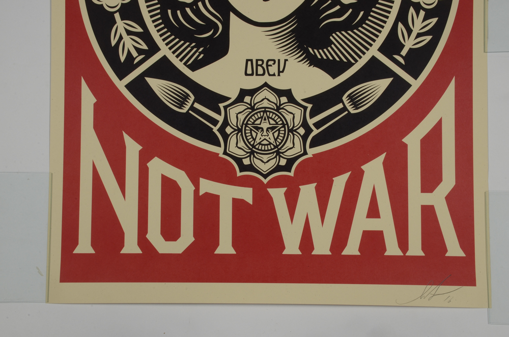 Shepard Fairey Signed 2016 Open Edition Giclée "Make Art Not War"