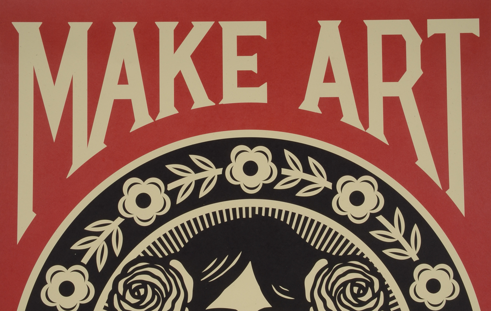 Shepard Fairey Signed 2016 Open Edition Giclée "Make Art Not War"