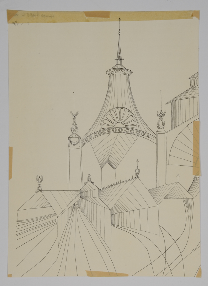 Original 1960s "Derrière le Miroir" Double-sided Lithograph after Saul Steinberg Drawings "The Violinst" & "Train Station"