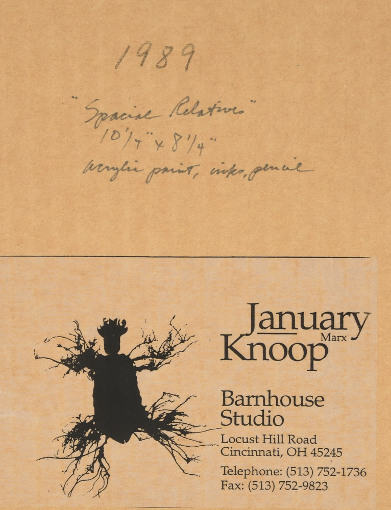 Jan Knoop Original 1989 Mixed Media Painting "Twogether"