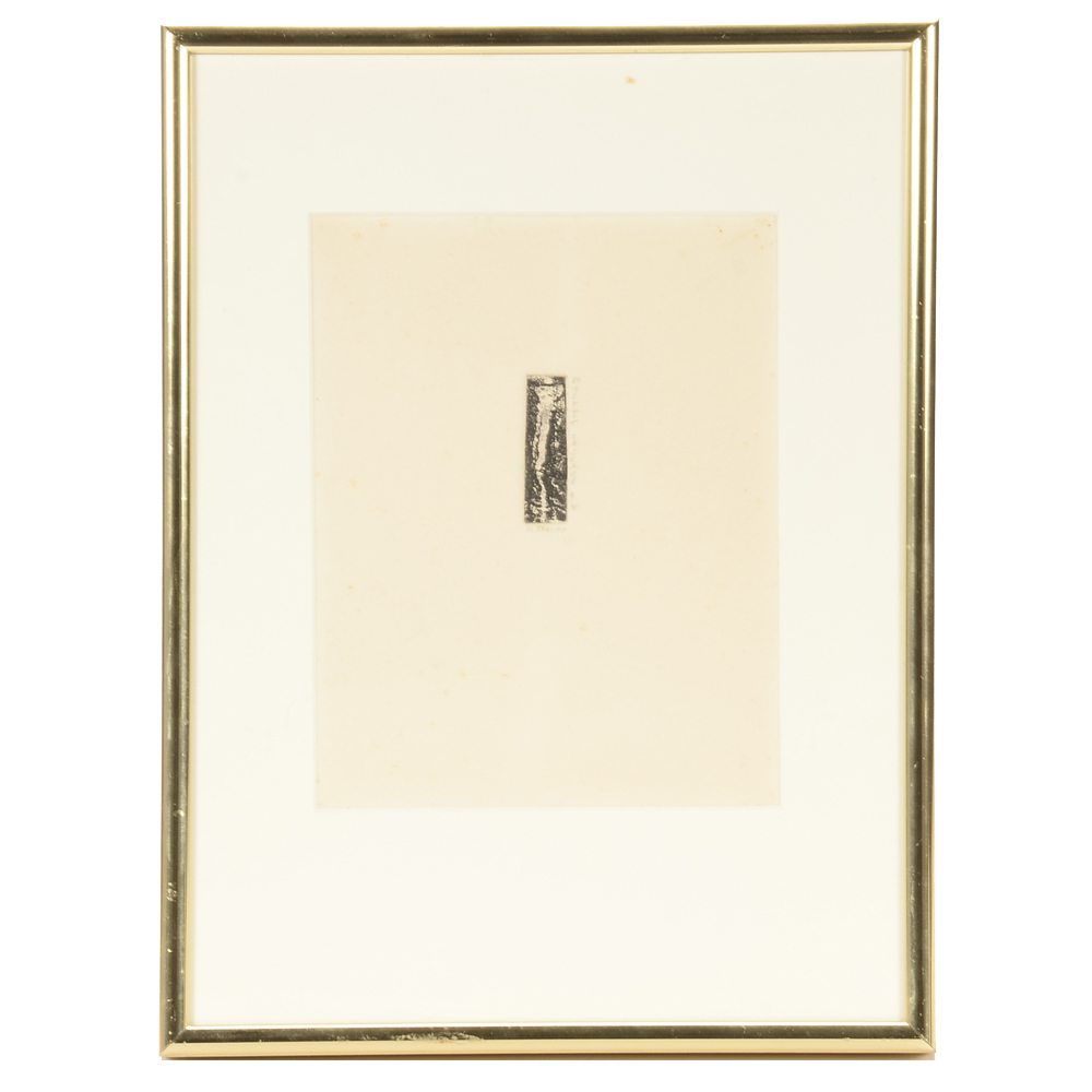 N. Shesko Limited Edition Miniature Etching "Moonlit Cascade"