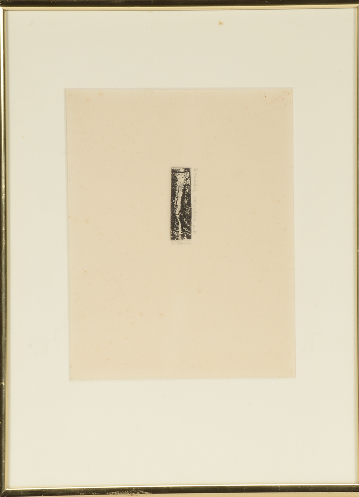 N. Shesko Limited Edition Miniature Etching "Moonlit Cascade"