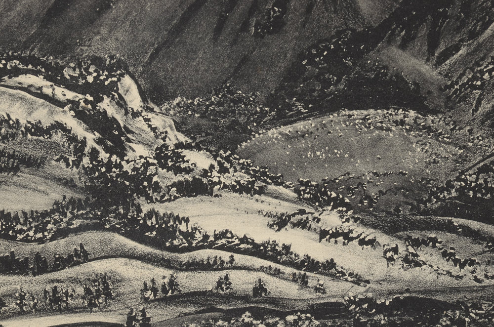 Adolf Dehn 1949 Signed Lithograph "Mountains in Autumn"