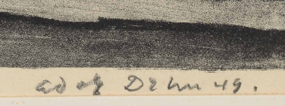 Adolf Dehn 1949 Signed Lithograph "Mountains in Autumn"