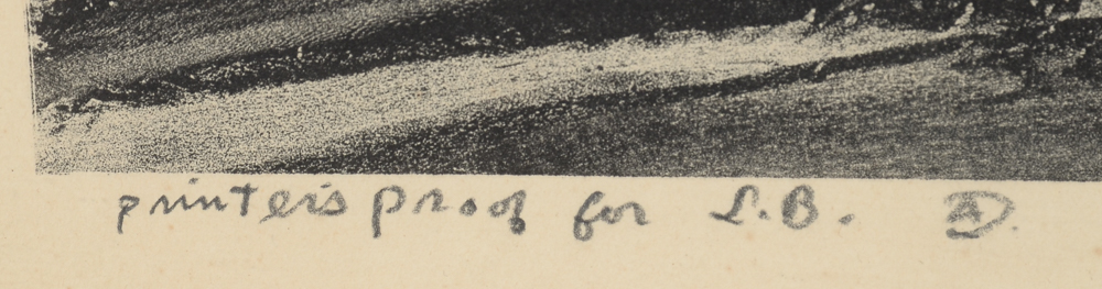 Adolf Dehn 1949 Signed Lithograph "Mountains in Autumn"