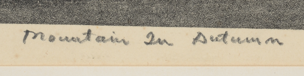 Adolf Dehn 1949 Signed Lithograph "Mountains in Autumn"