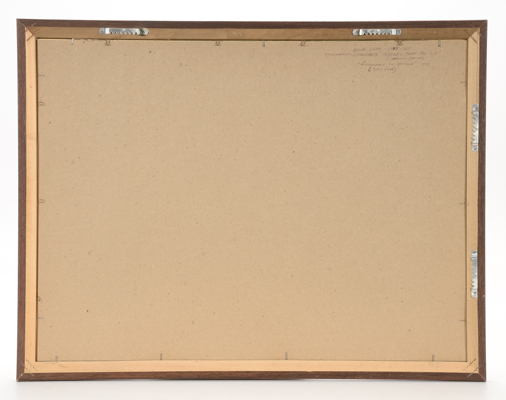 Adolf Dehn 1949 Signed Lithograph "Mountains in Autumn"