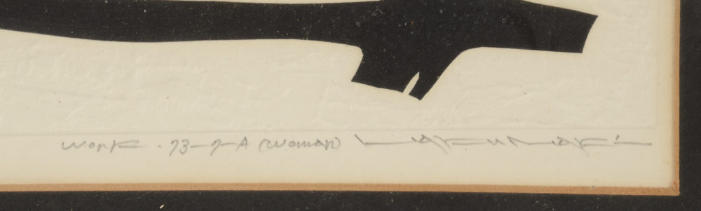 Hafumafa Limited Edition 1973 Embossed Woodblock