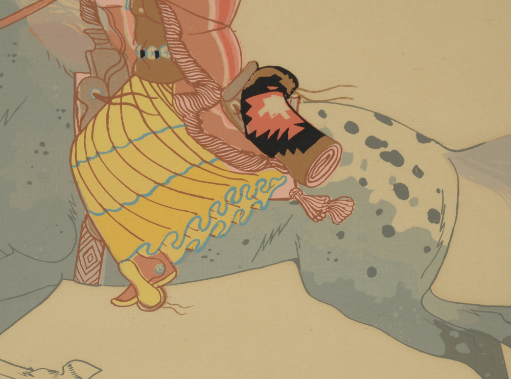 Harrison Begay Serigraph "Horse and Rider"