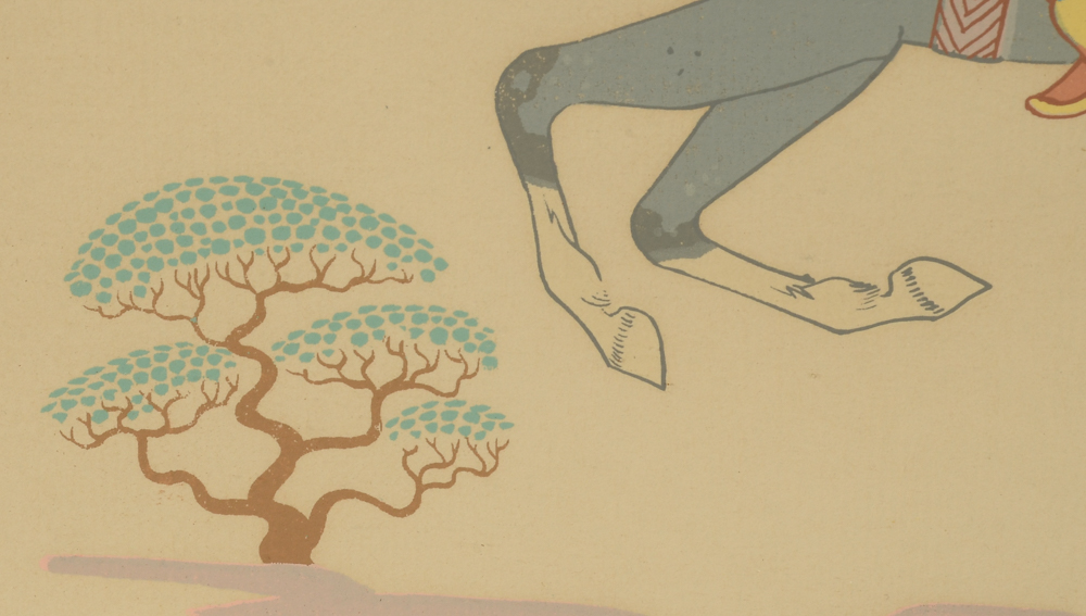 Harrison Begay Serigraph "Horse and Rider"