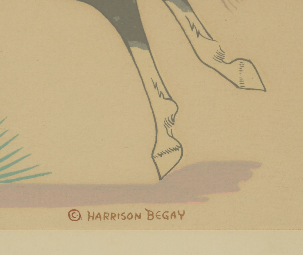 Harrison Begay Serigraph "Horse and Rider"