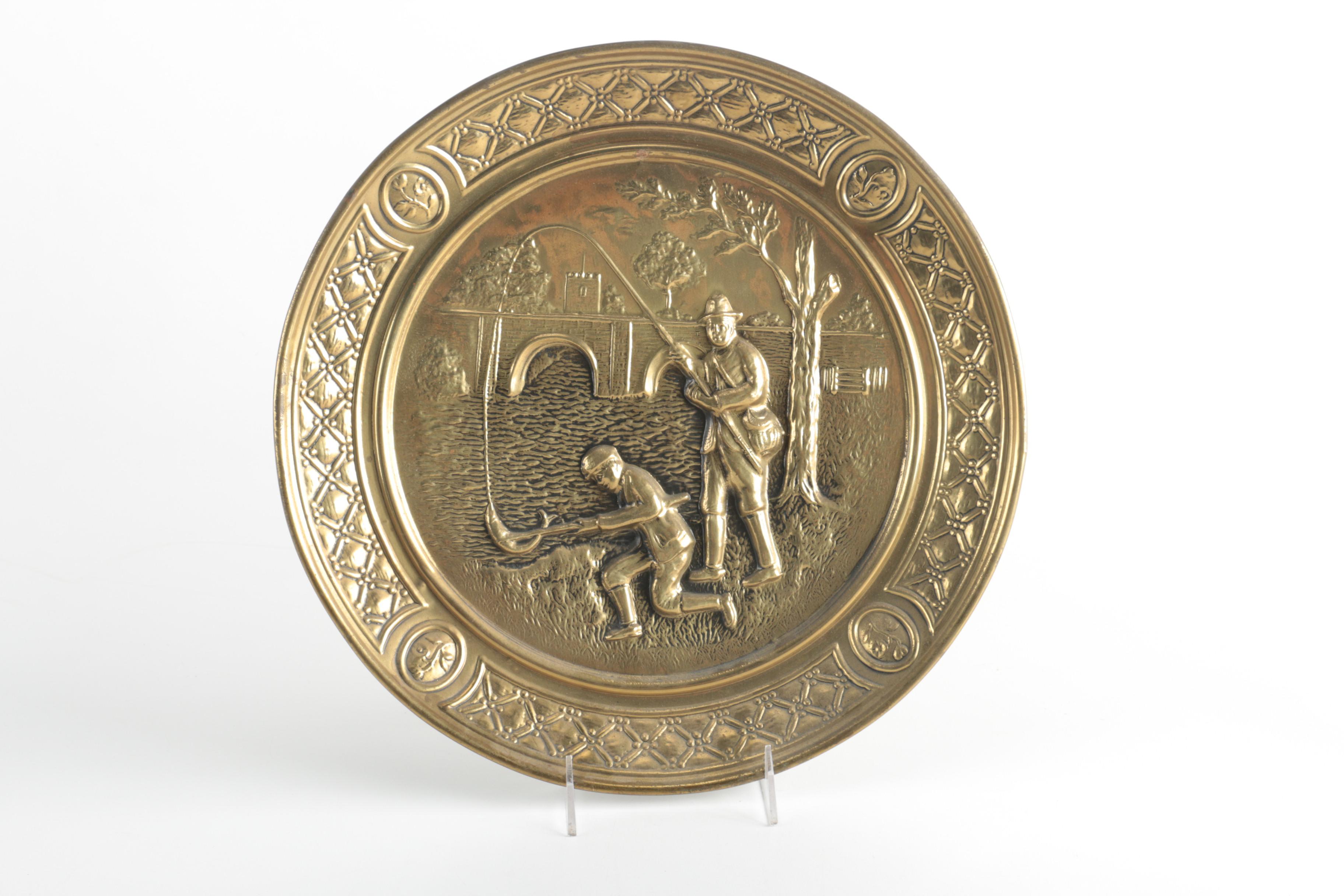 Group Of Brass Tone Plates