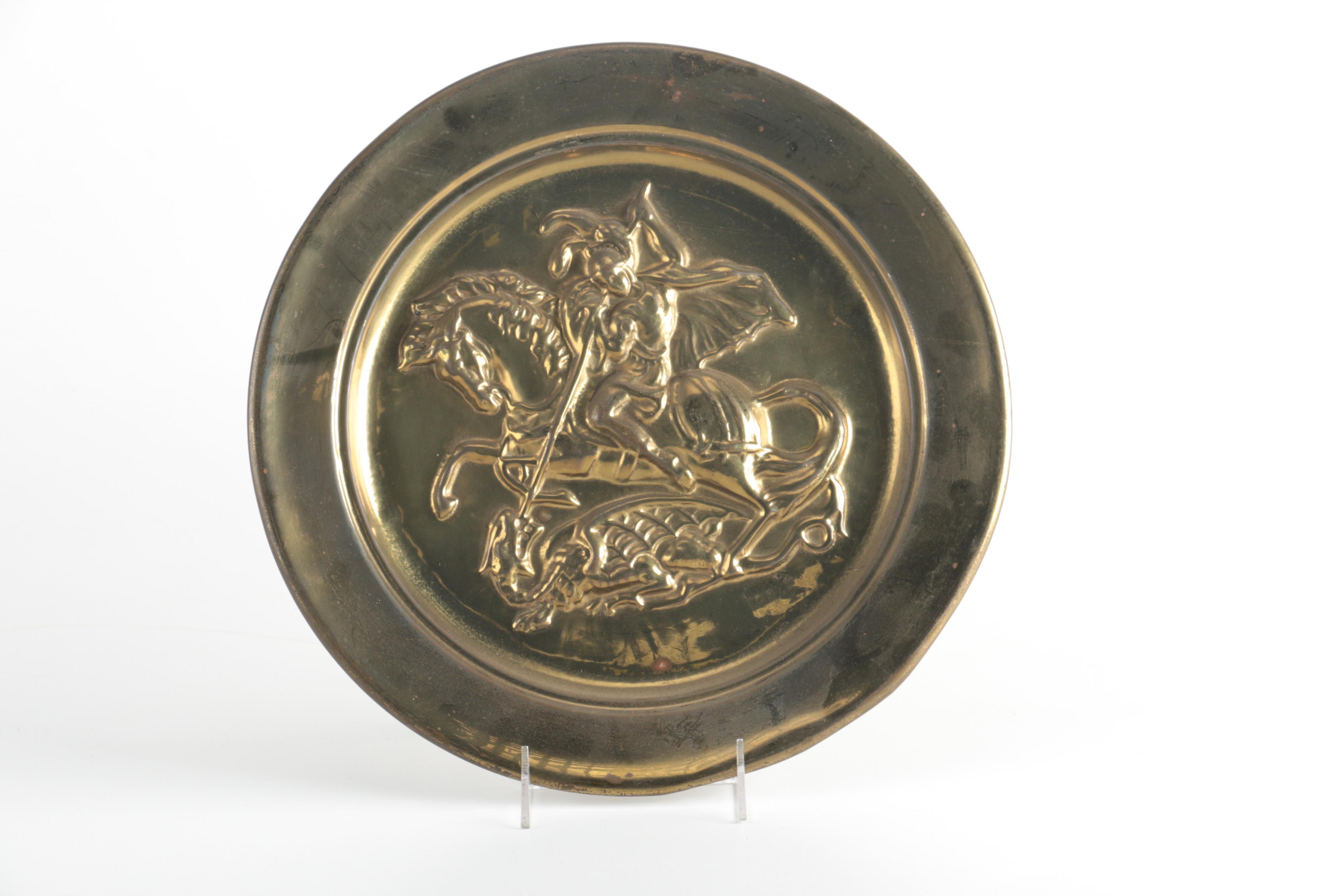 Group Of Brass Tone Plates