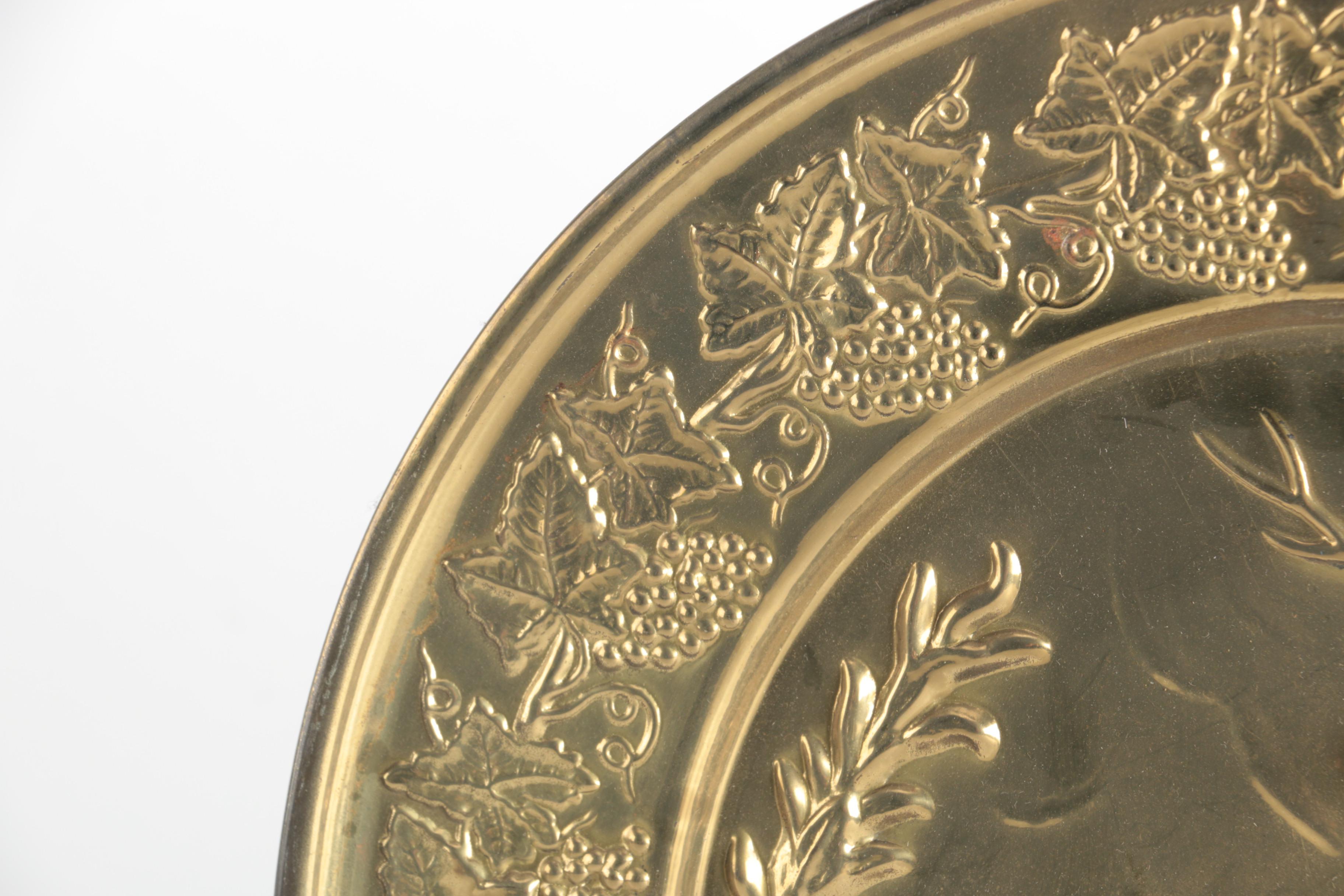 Group Of Brass Tone Plates