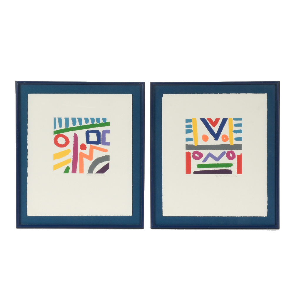 Two Bo von Hohenlohe Signed Limited Edition Serigraphs