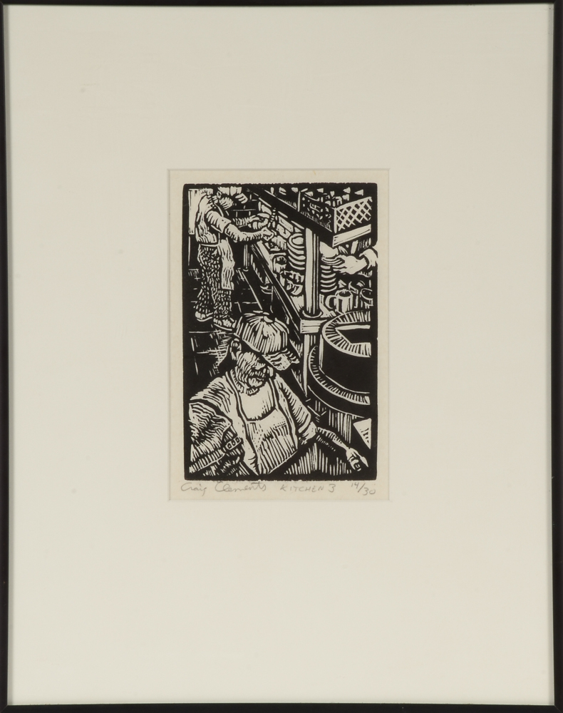 Craig Clements Signed Limited Edition Woodblock "Kitchen 3"