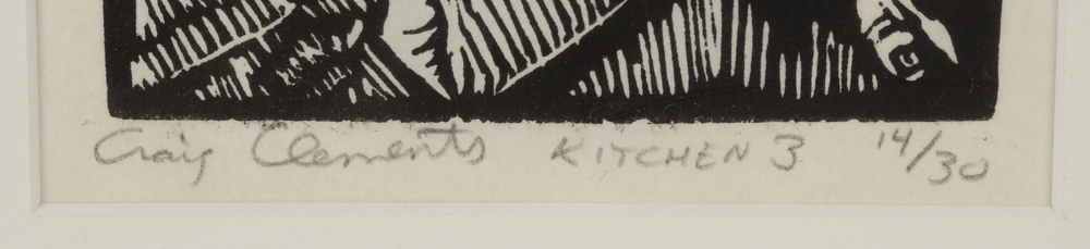 Craig Clements Signed Limited Edition Woodblock "Kitchen 3"