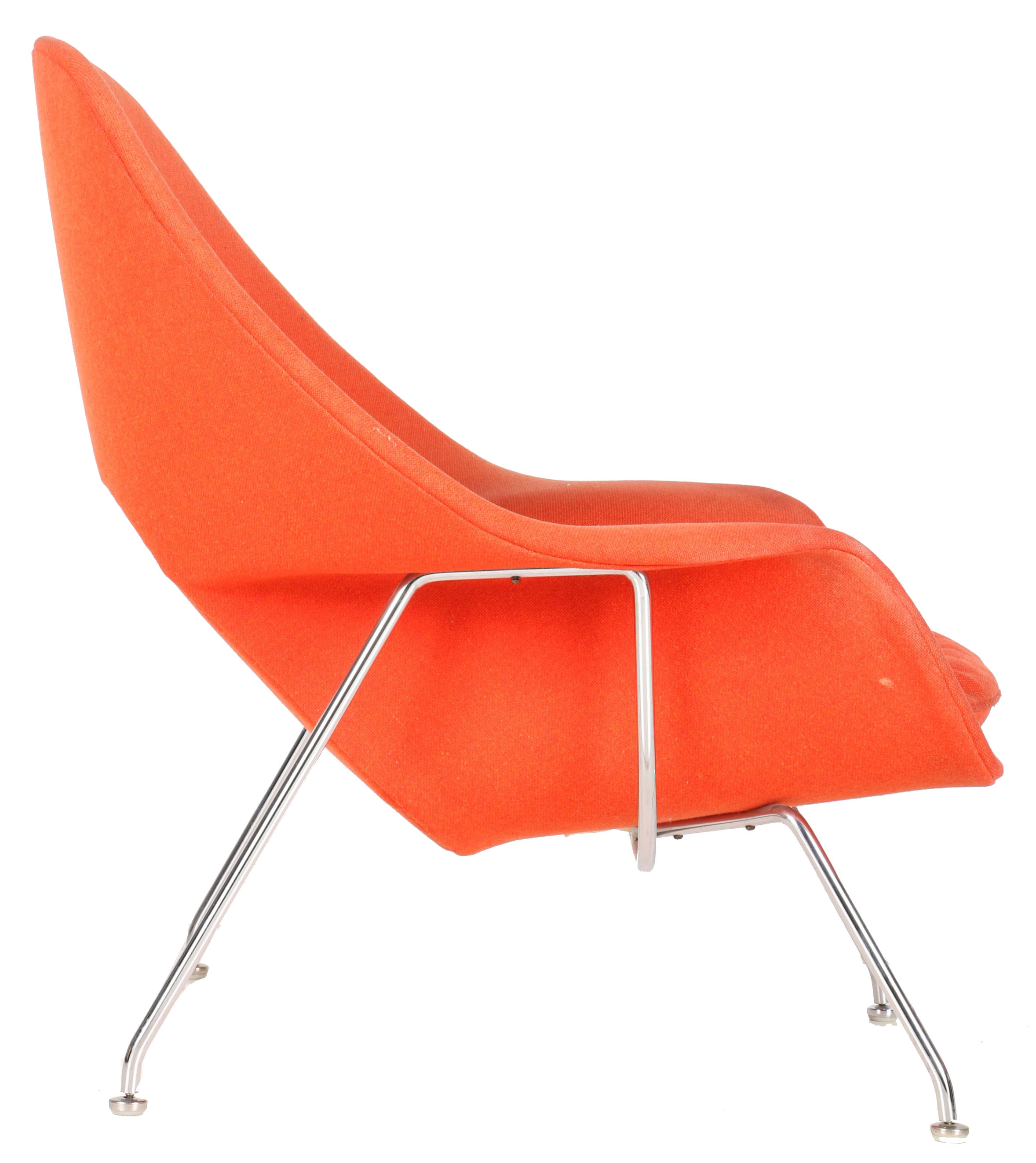 Mid Century Modern "Womb" Chair and Ottoman by Eero Saarinen for Knoll With Provenance